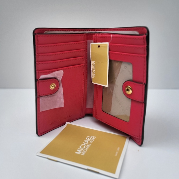 🆕️MICHAEL🌻KORS Jet Set Charm Hibiscus MD Slim Wallet Leather - Picture 6 of 11